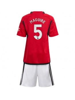 Manchester United Harry Maguire #5 Dječji Domaci Dres kompleti 2023-24 Kratak Rukavima (+ kratke hlače)
